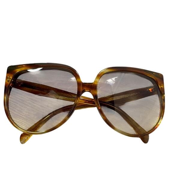 Authentic Celine Paris Oversized Tortoiseshell Sunglasses Brown Lenses